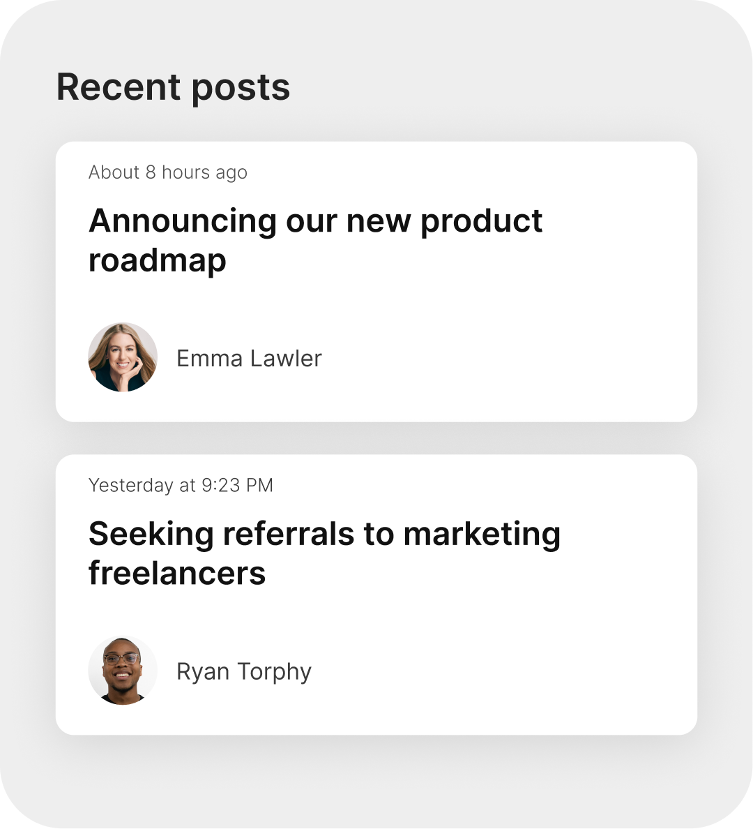Booklet posts feature